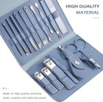 16Pcs Manicure Set Stainless Steel Nail Clippers Kit And Pedicure