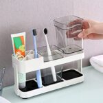 2 CUPS TOOTHPASTE STORAGE RACK ORGANIZER