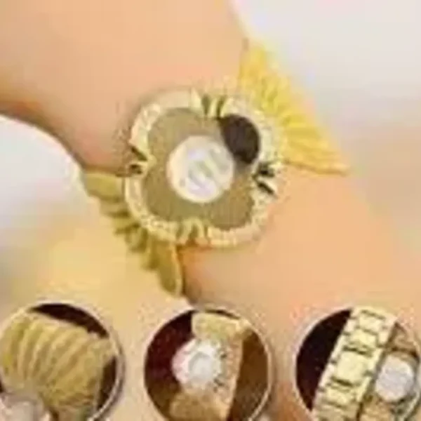 Elegant Butterfly Gold Watch