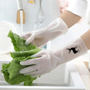 Fashion Housework Gloves Transparent White