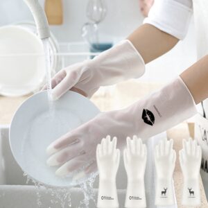 Fashion Housework Gloves Transparent White